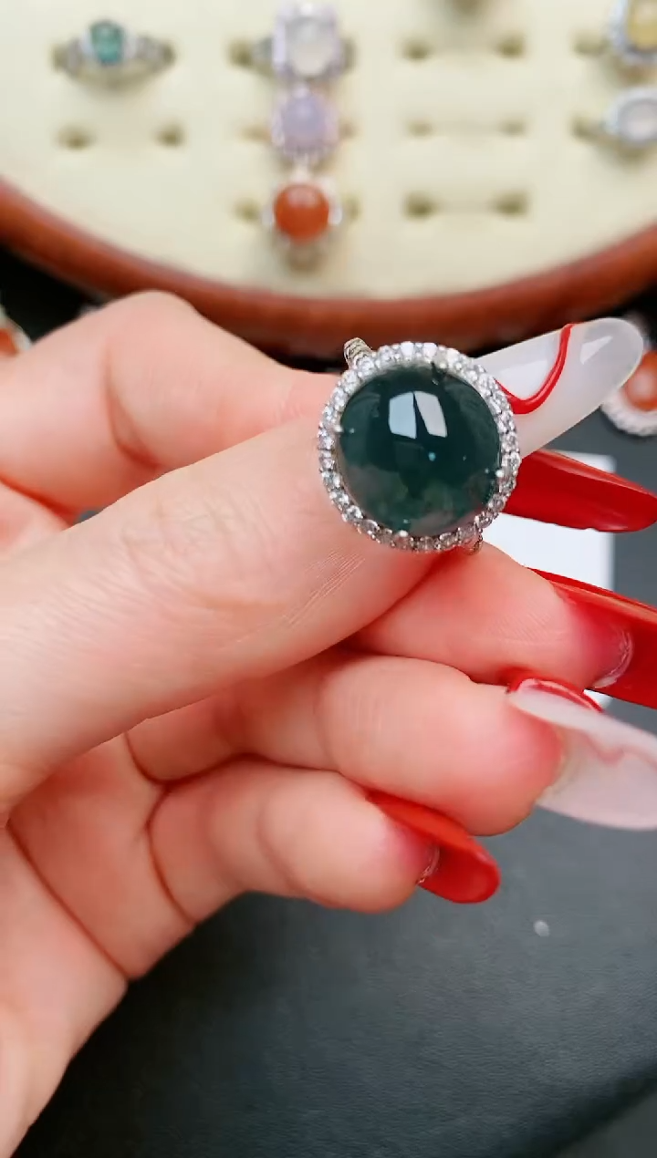 【闪购商品】翡翠戒指银S925镶嵌.....