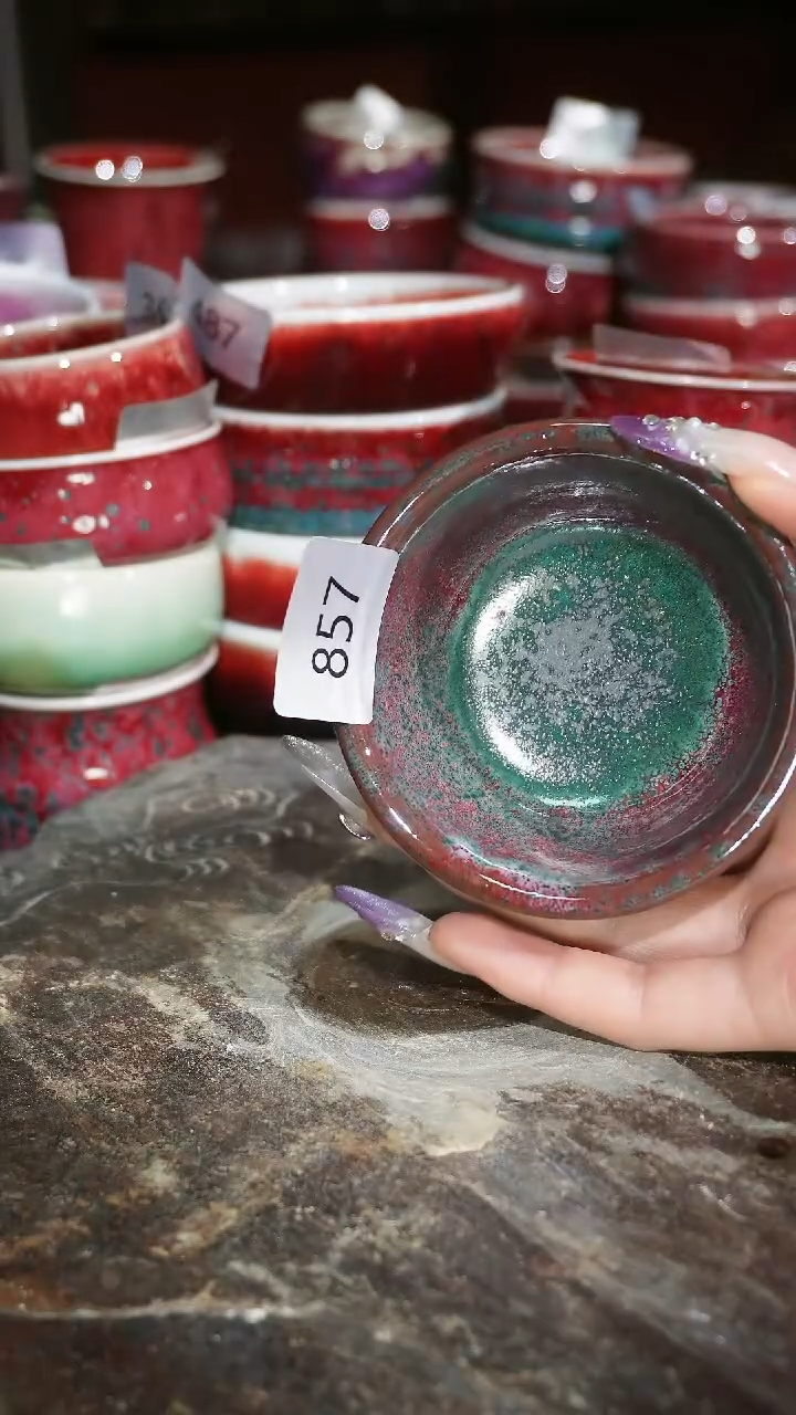 摆件陶精品窑变钧瓷茶器