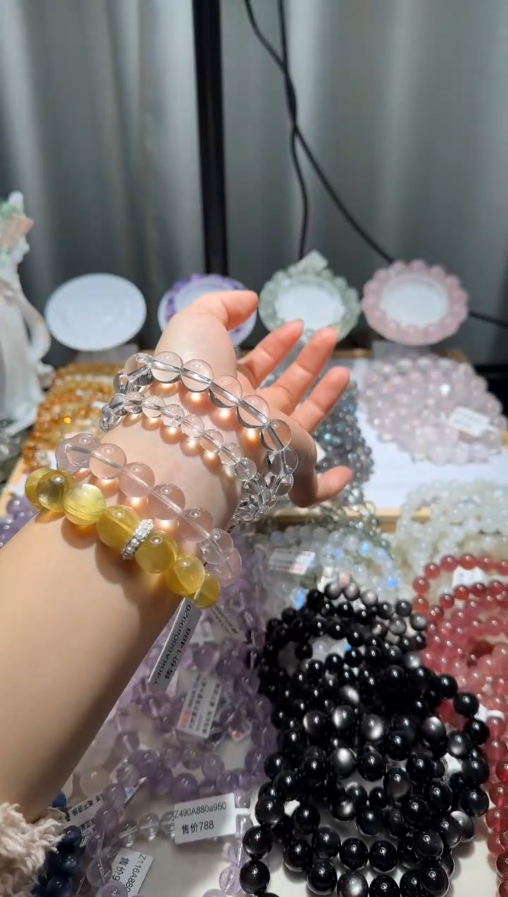 【闪购商品】水晶手链未镶嵌白水晶12mm