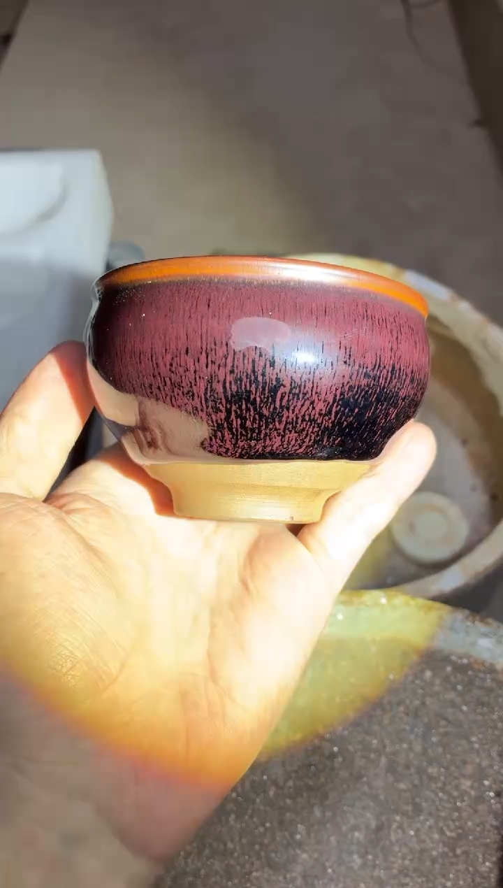 茶盏真柴烧建盏换点柴火