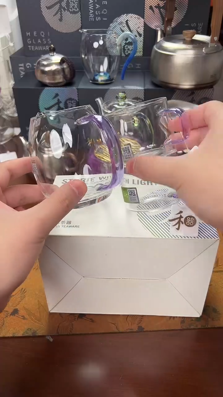 @@禾器晶彩澄然浅紫色+清禾杯浅紫色2只