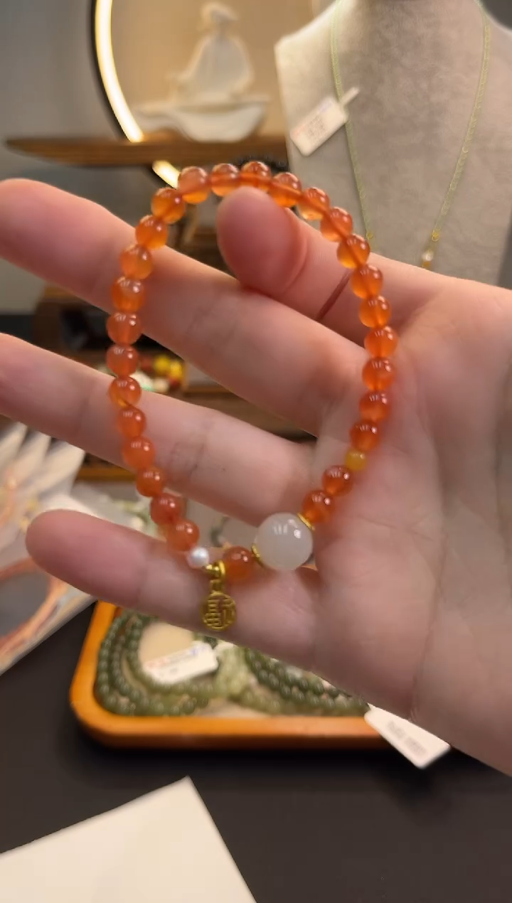 合金手链南红玛瑙货号1514