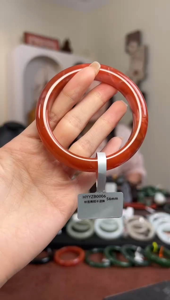 【闪购商品】南红玛瑙手镯未镶嵌S5- 56.5mm 