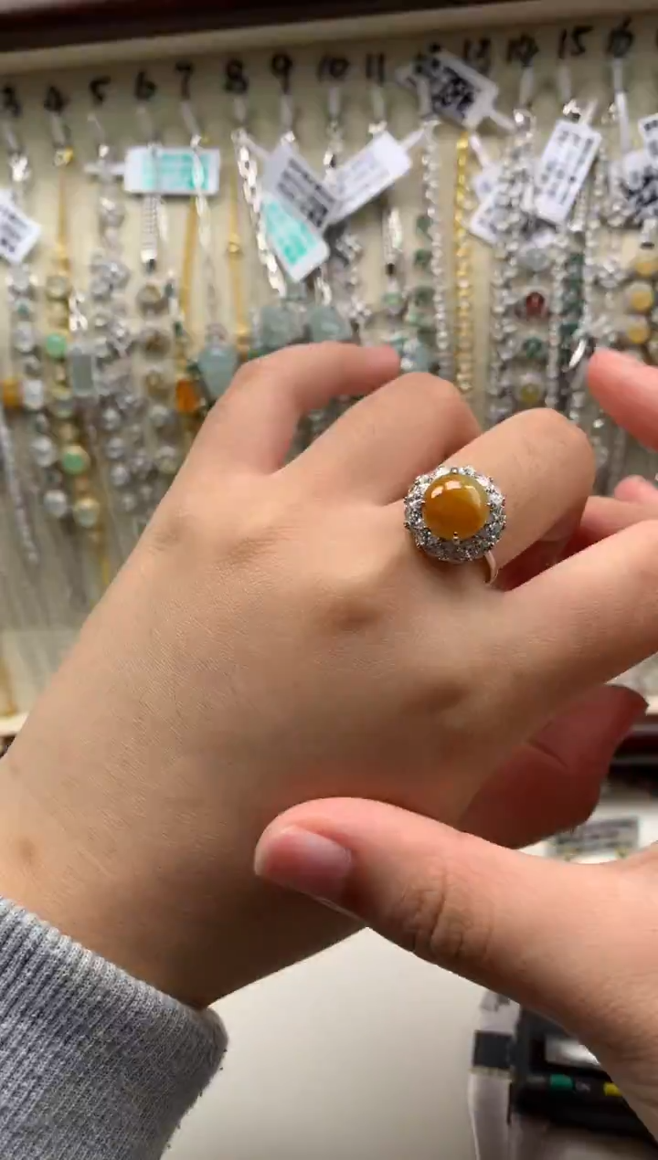 银S925镶嵌戒指翡翠19