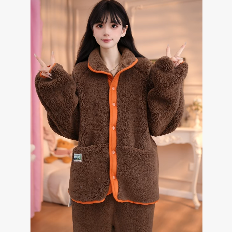 查理夫人【11.8新10】气质氛围感治愈感厚冬女睡衣简约时尚休闲wqn