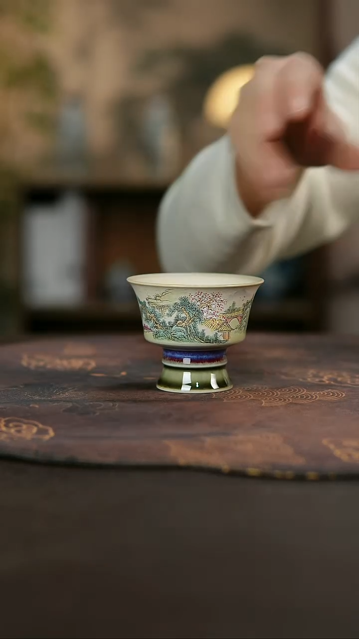 景德镇陶瓷杯碗柴烧多人