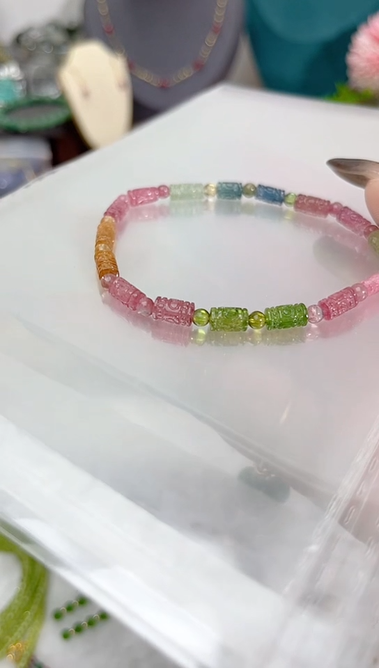 【闪购商品】碧玺手链未镶嵌回纹499