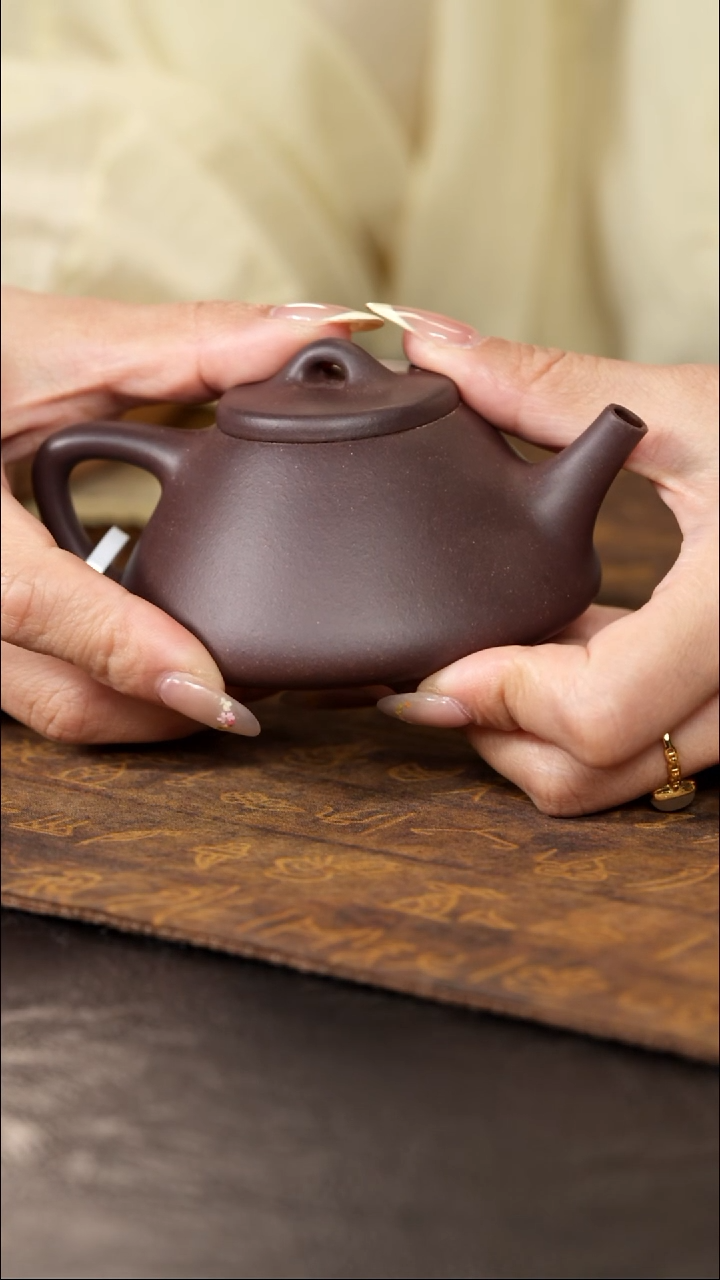 茶壶紫砂子冶石瓢天青泥120cc