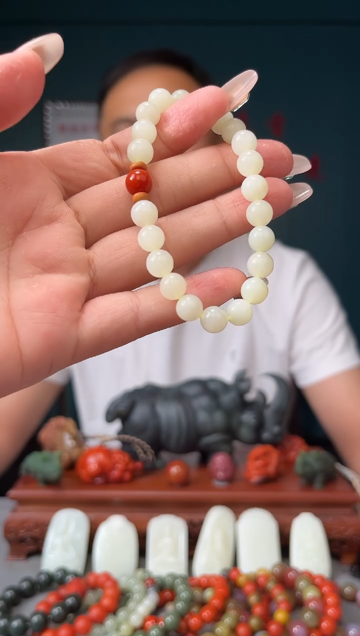 和田玉未镶嵌颈饰手串7+