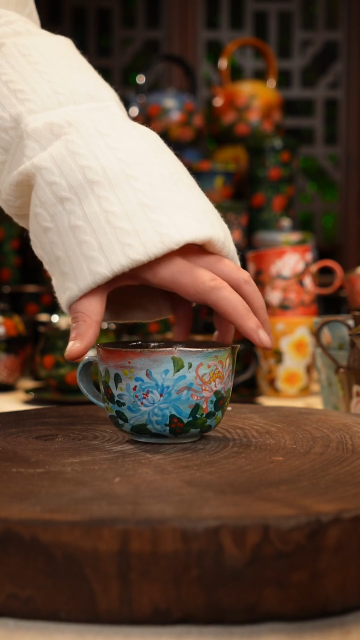 油画 手绘釉下彩