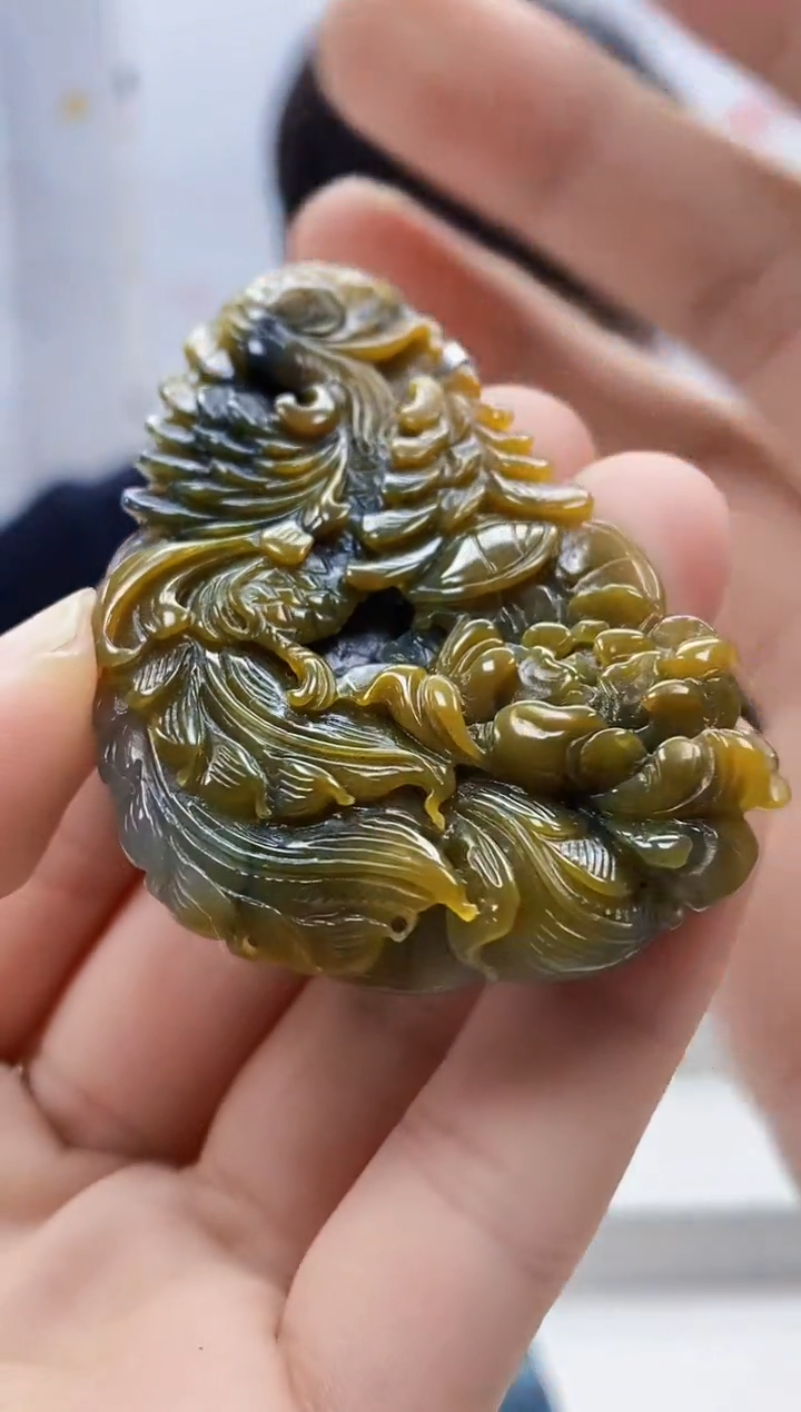 未镶嵌定制翡翠4688bb-毛货挂件25