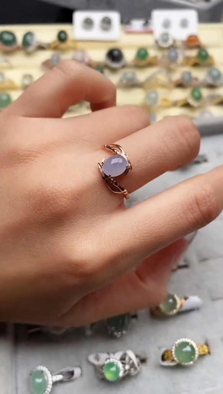 【闪购商品】翡翠戒指银S925镶嵌88888888+1