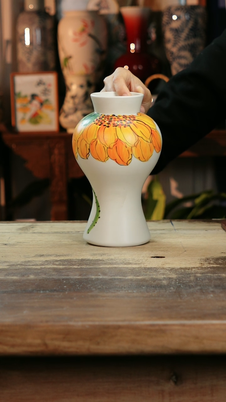 【闪购商品】瓷片景德镇纯手工釉下彩精品花瓶