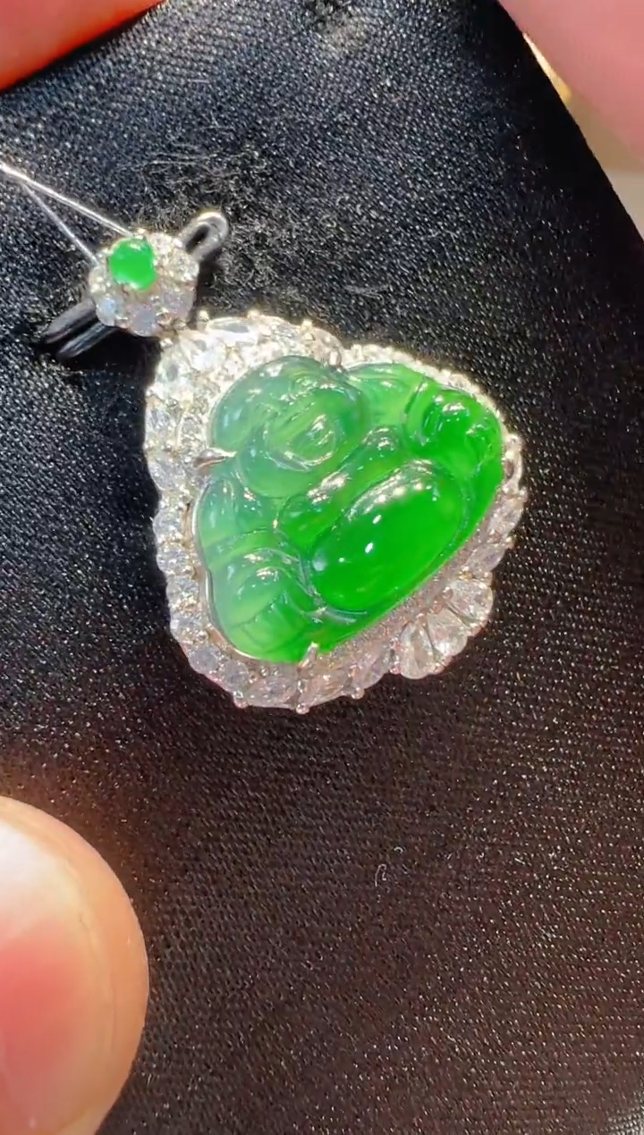 【闪购商品】翡翠银S925镶嵌吊坠(不含链)                 