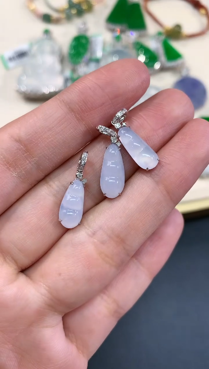 【闪购商品】翡翠吊坠(不含链)18K金镶嵌A67|1980|多样性发货一件