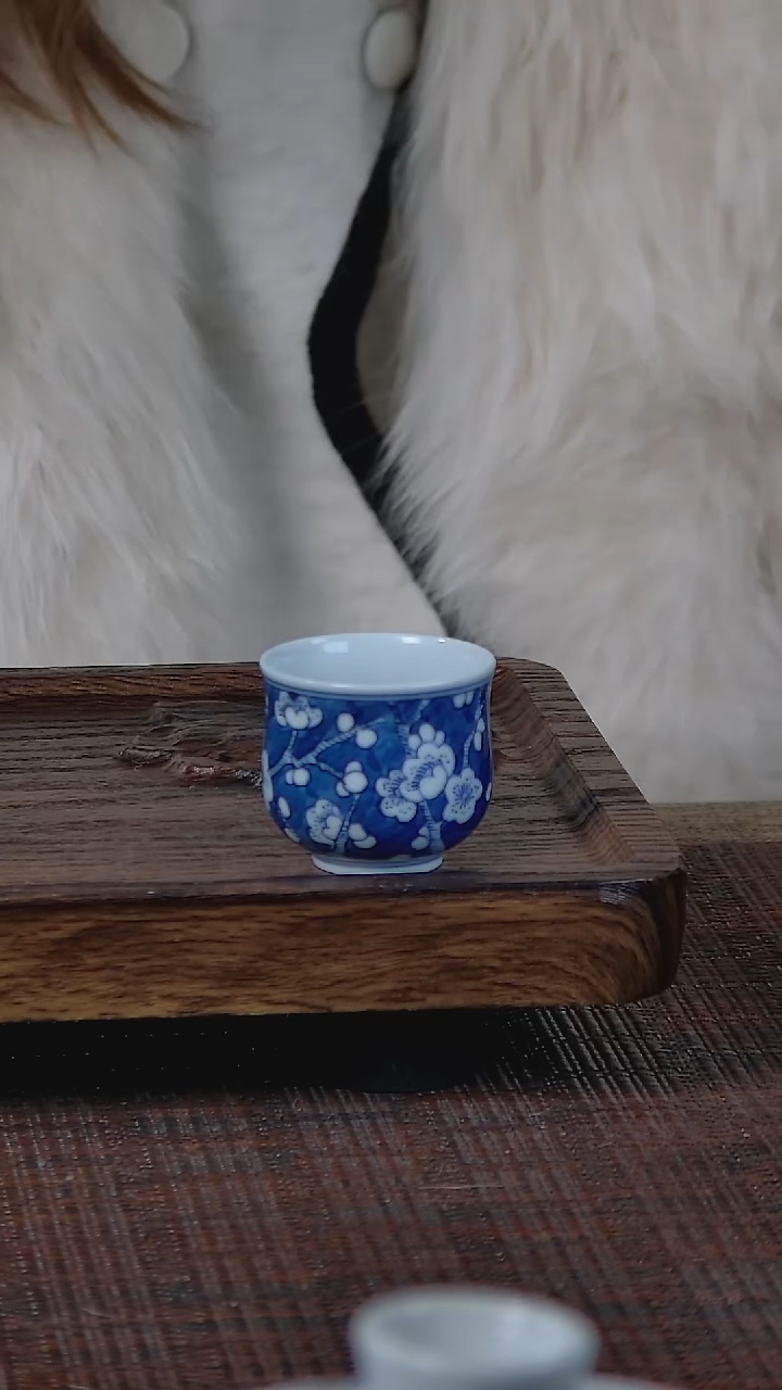 【闪购商品】折葵非器手工手绘冰梅迷你炉式杯