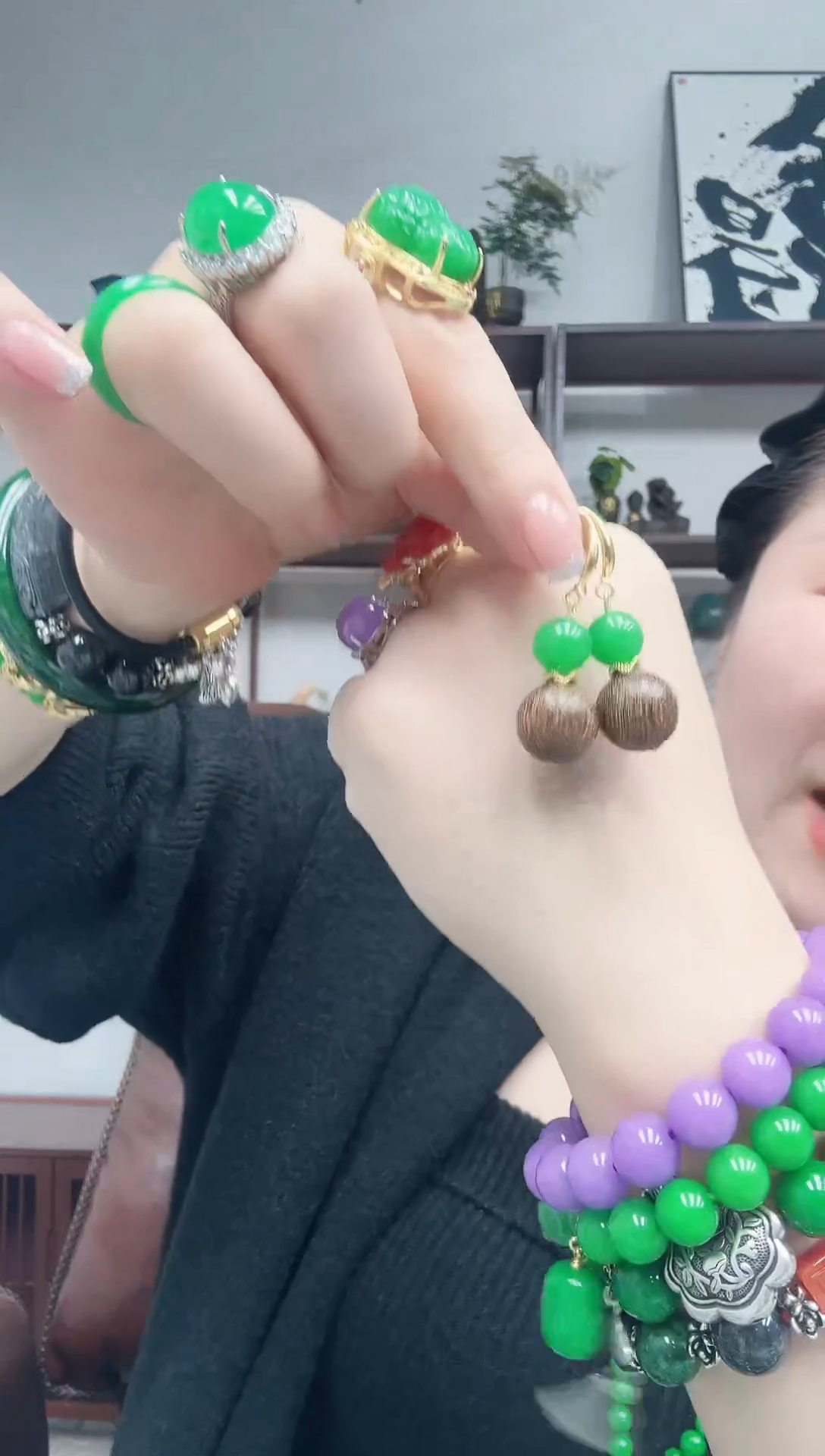 未镶嵌翡翠耳饰161编号耳坠