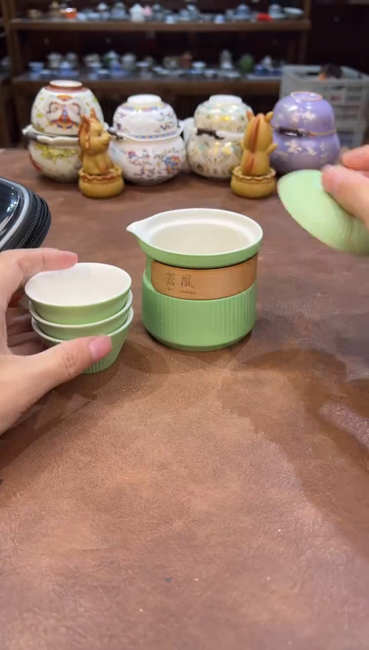 真的很便宜会开片的旅行茶具