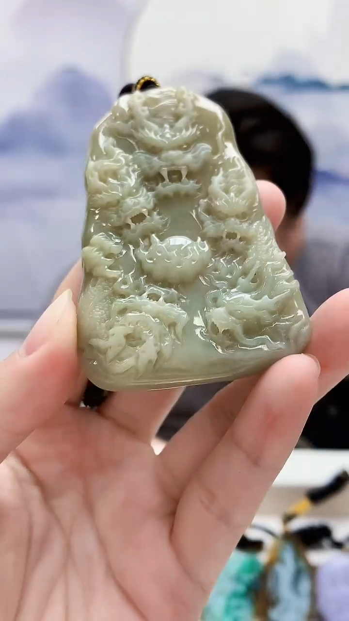 未镶嵌定制翡翠5060lr-毛货挂件14