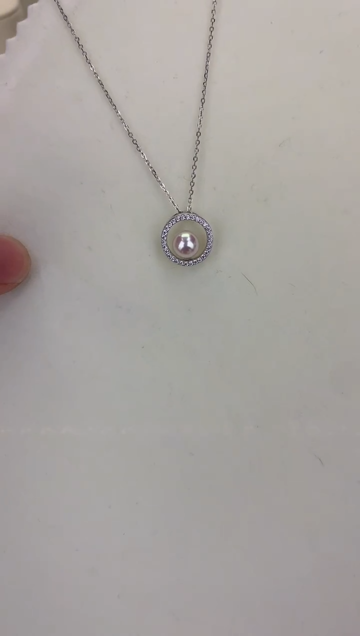 银S925镶嵌DA海水珍珠 GD051 套链