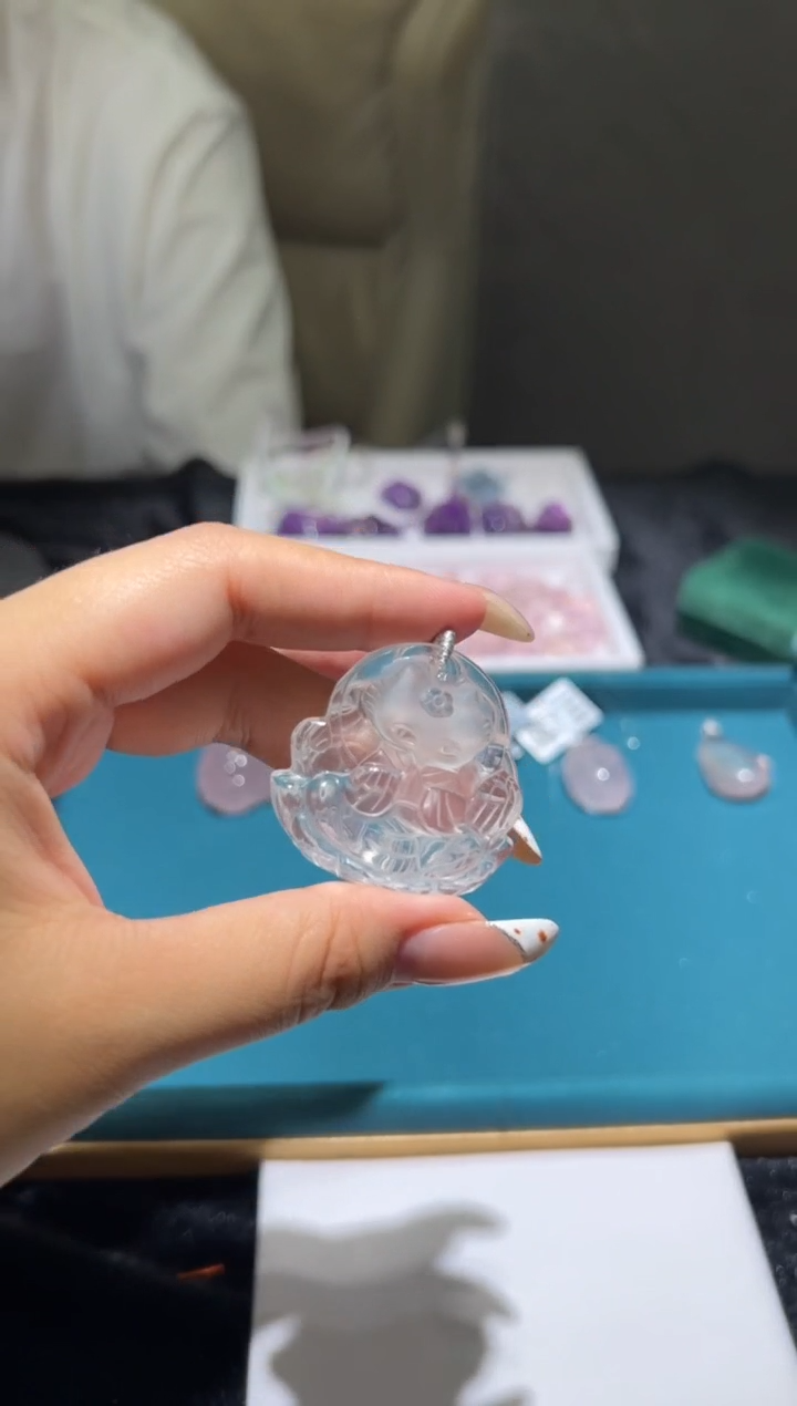 未镶嵌吊坠(不含链)水晶扎基拉姆女财神狐狸牌