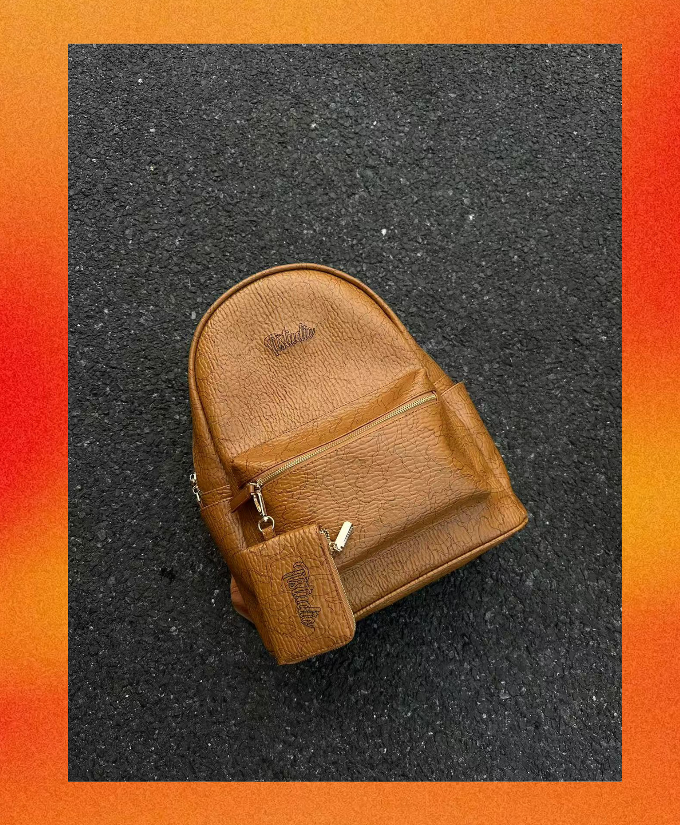 Ttstudio【曲线黄昏】原创设计男女通勤双肩包大容量百搭背包