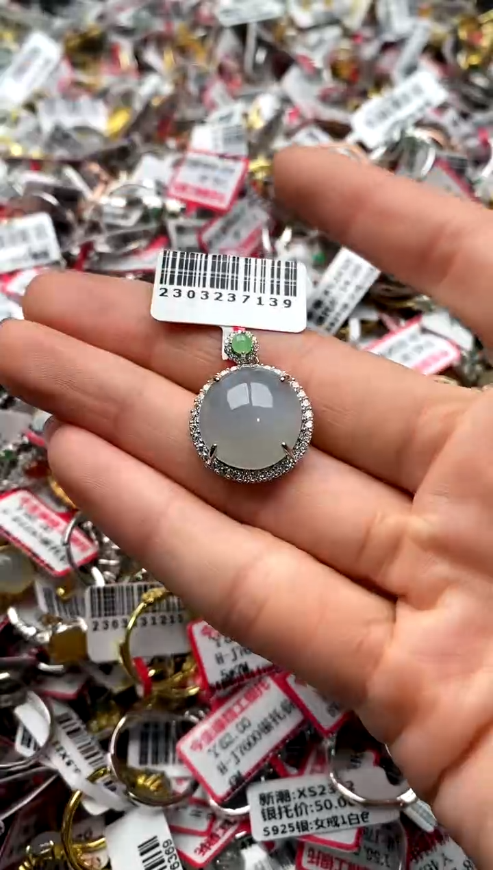 【闪购商品】翡翠戒指银S925镶嵌4444444    2