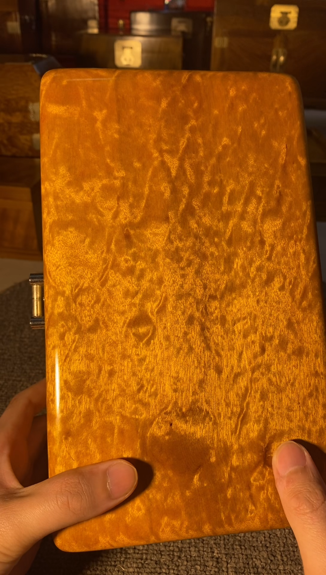 【闪购商品】金丝楠木艺金丝楠首饰盒F12