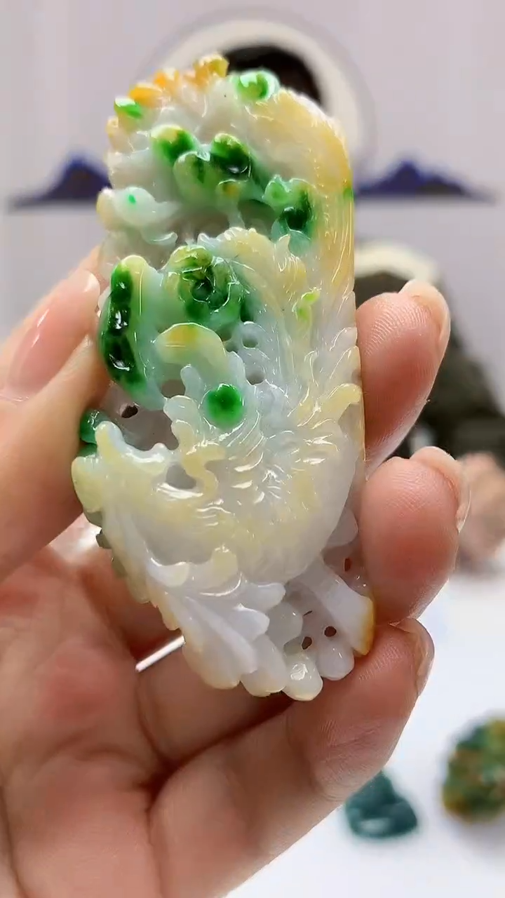 【闪购商品】定制翡翠未镶嵌5152ms-毛货162凤凰