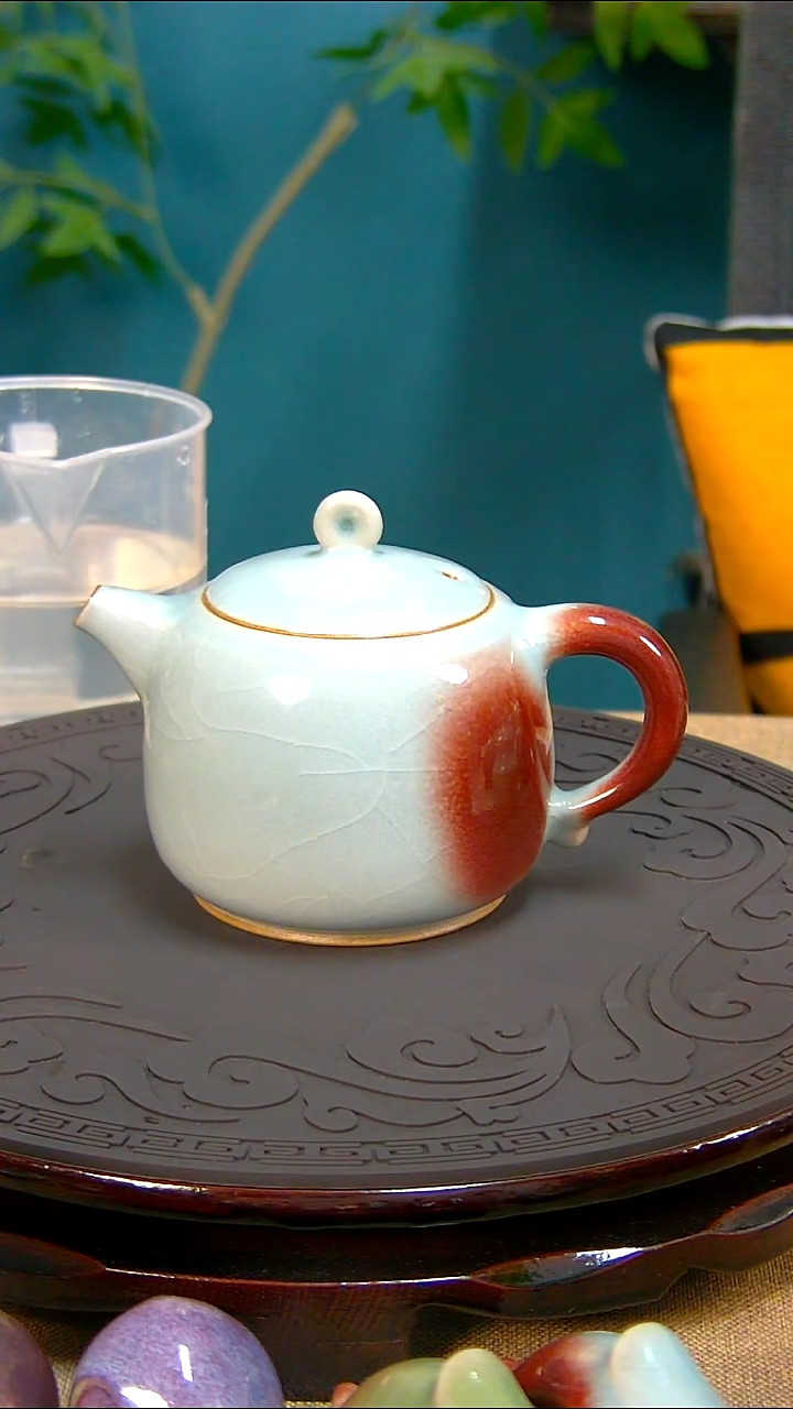 杯原产地钧尚源钧瓷天青花香壶一壶四杯