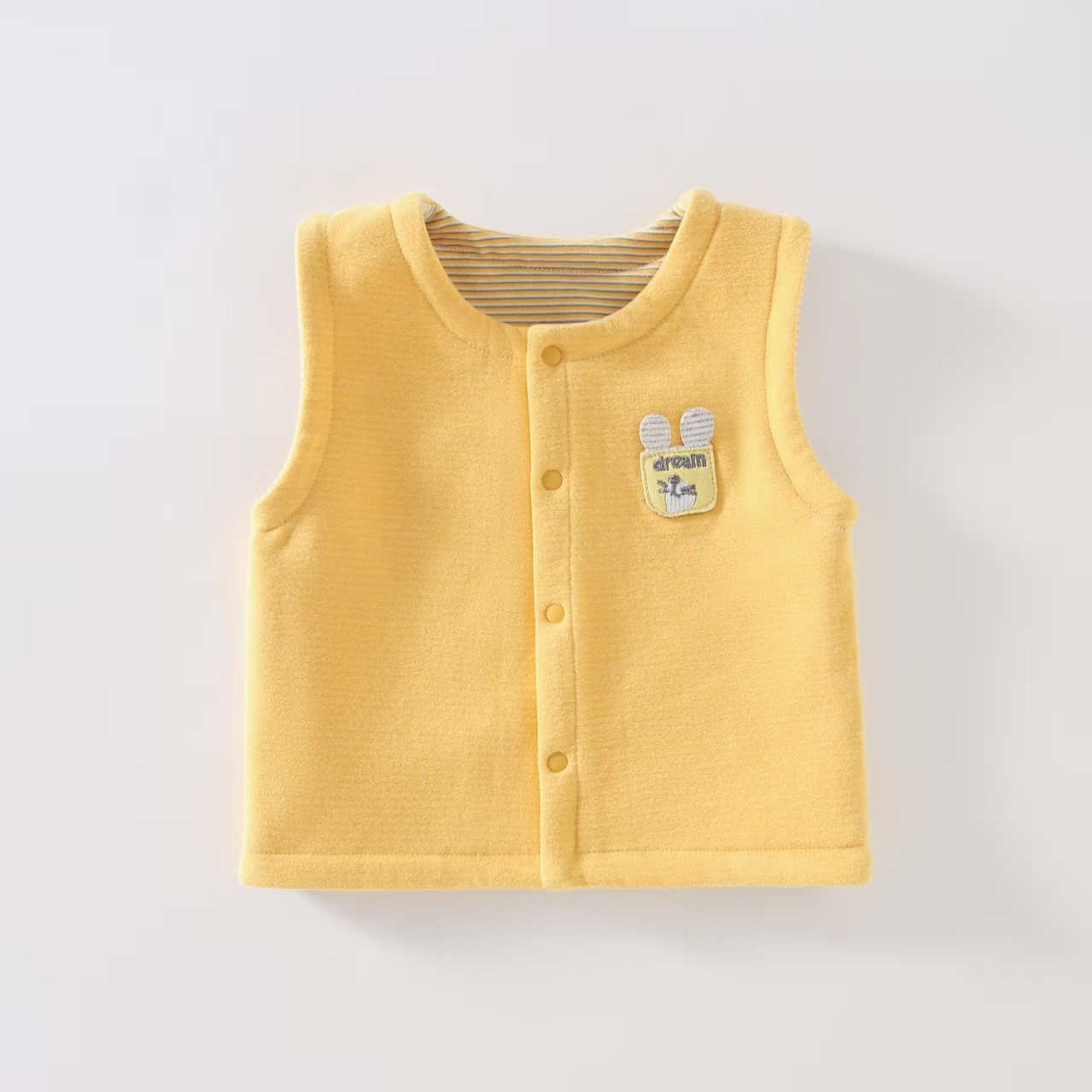 婴儿宝宝保暖居家马甲加绒婴儿简约洋气男女宝A类抗静电