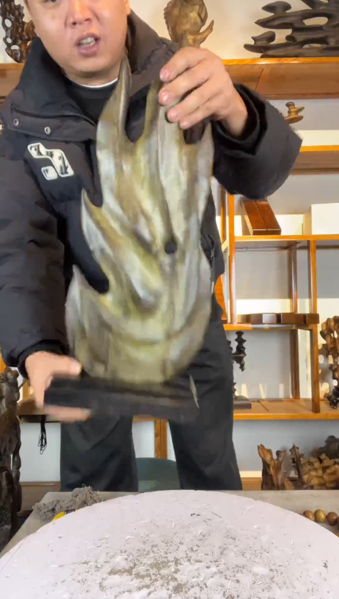 金丝楠唐****制162金丝楠自然随型摆件