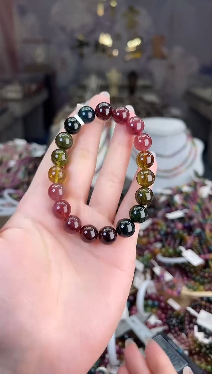 【闪购商品】/未镶嵌碧玺10mm+碧玺单圈多样性发货