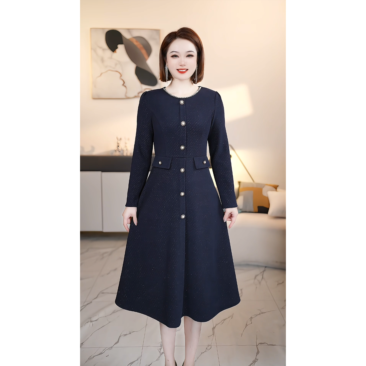 【撤柜清仓】P高端大码原创遮肉显瘦连衣裙 P33