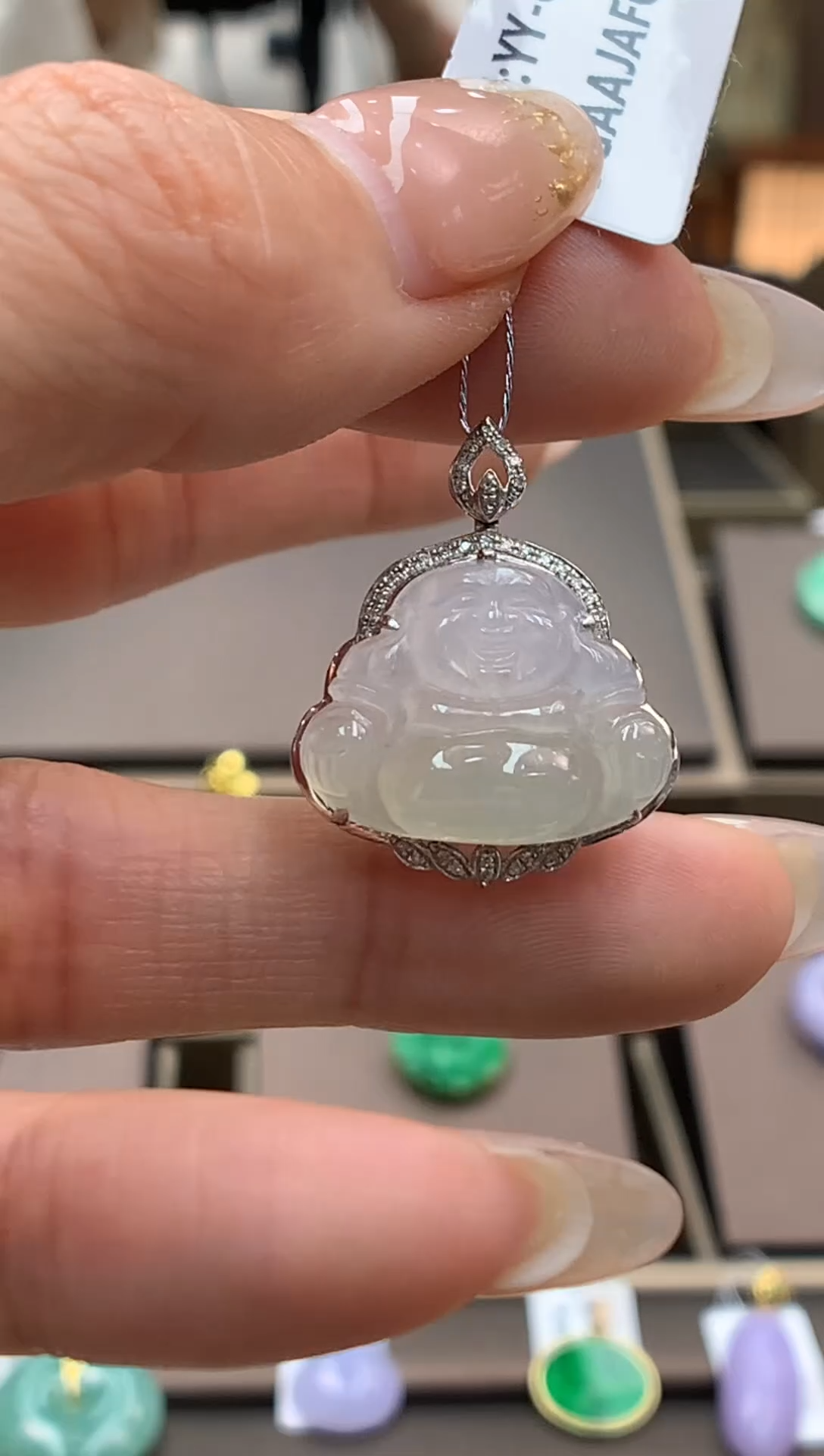 【闪购商品】翡翠颈饰18K金镶嵌佛公