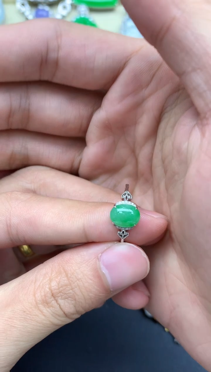 【闪购商品】翡翠戒指18K金镶嵌361--中国好珍宝