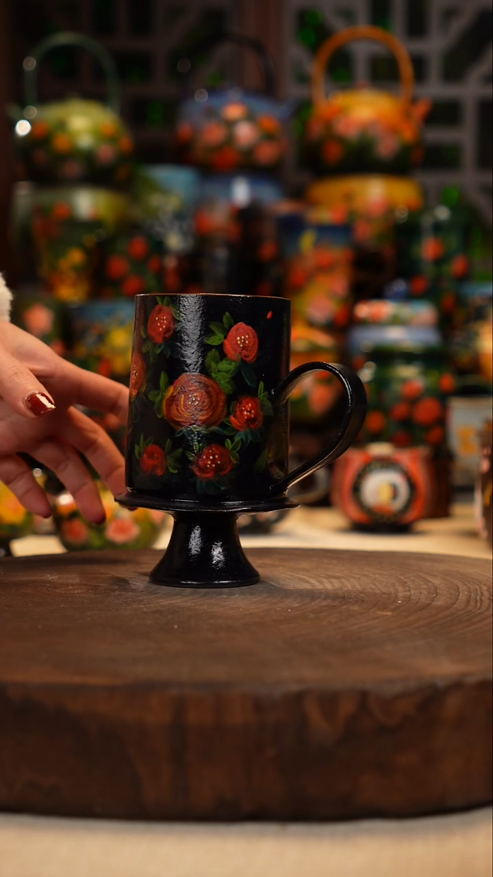 紫砂油画手绘釉下彩