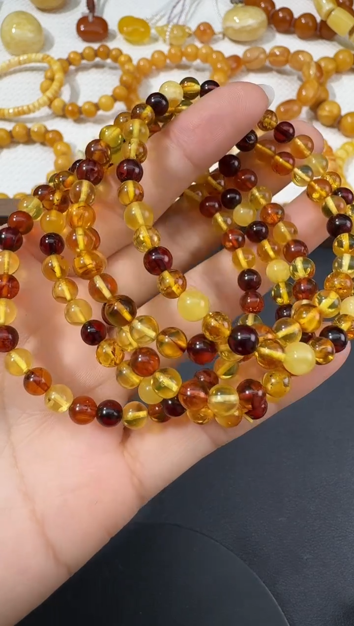 未镶嵌琥珀手串H0608-S1122-101多样性一件
