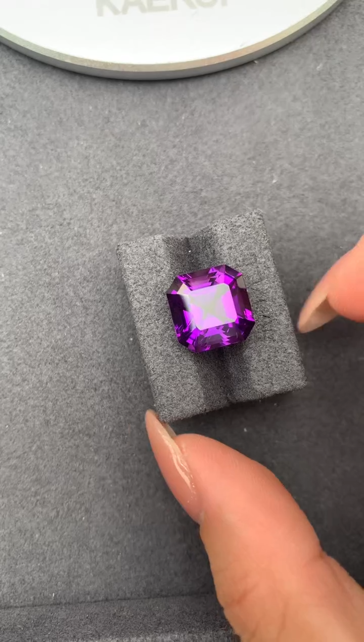 未镶嵌珠宝半成品紫晶9ct天然紫水晶 定制fc