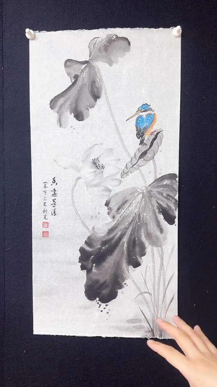 【闪购商品】国画水墨花鸟大荷叶