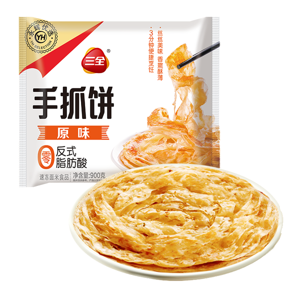 永辉优选&三全原味手抓饼(内含10张) 900g