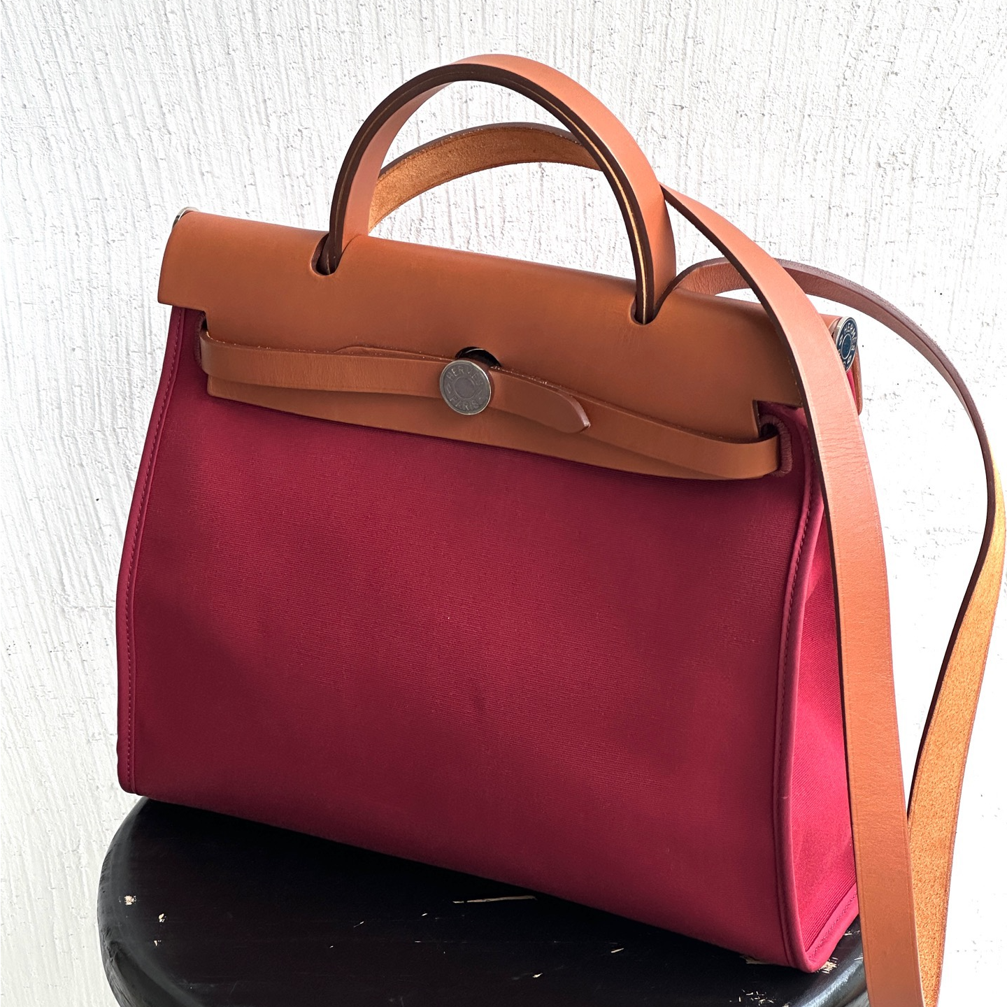 99新 Hermes/爱马仕 阿古叔叔herbage31红棕T刻 98新