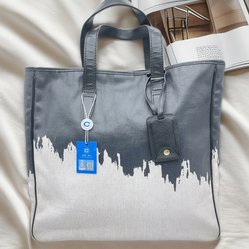95新 YSL/圣罗兰 拼色手提购物袋1546 0147