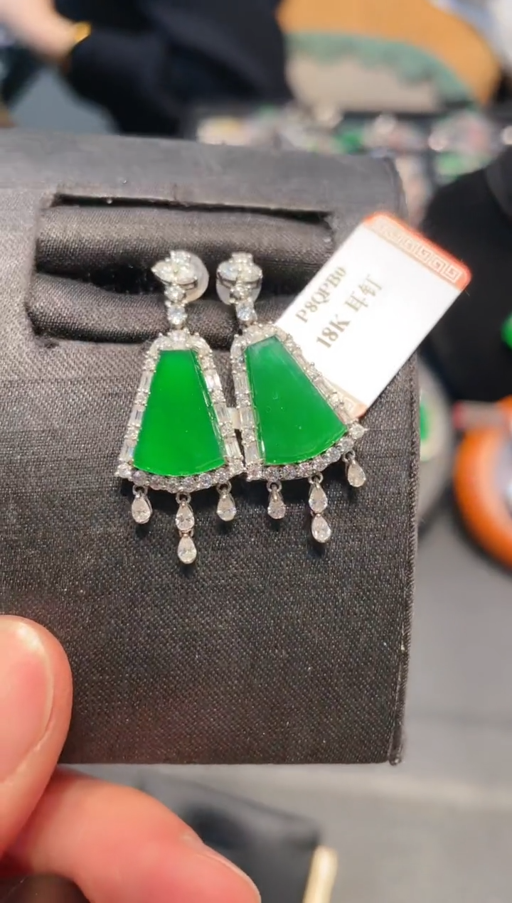 【闪购商品】翡翠颈饰18K金镶嵌天然A货翡翠A98