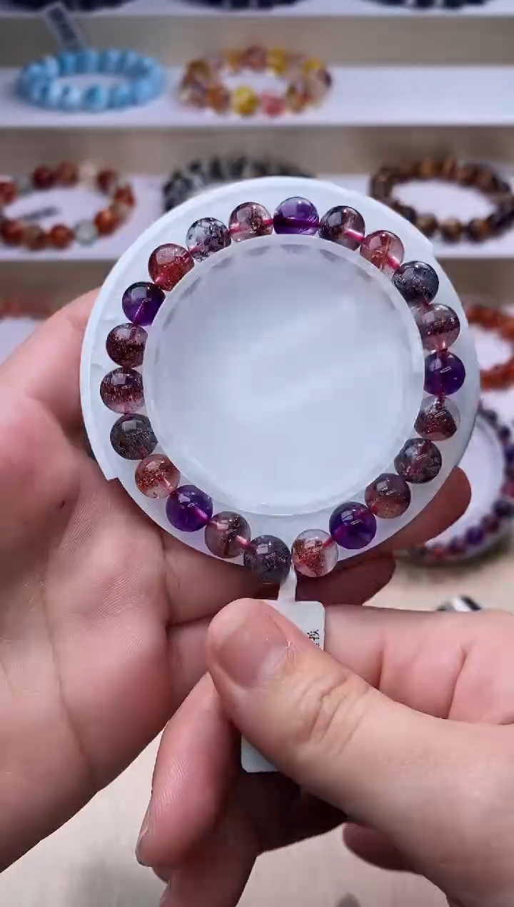 【闪购商品】水晶手链未镶嵌黑加仑超七单圈9m+