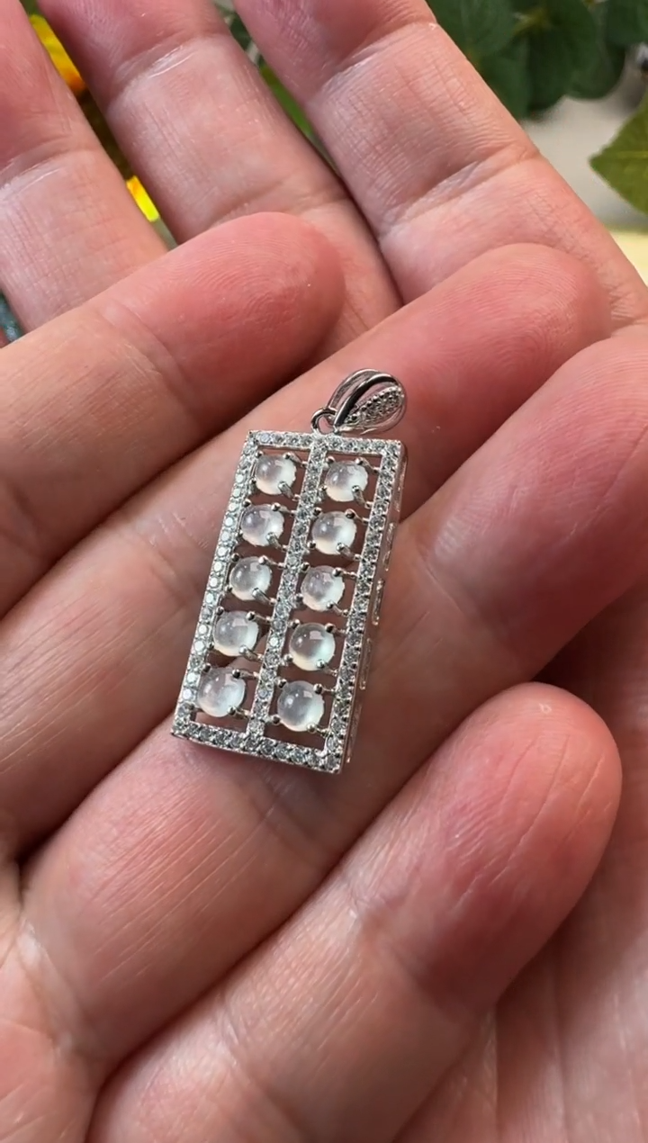 定制翡翠银S925镶嵌缅甸A货翡翠