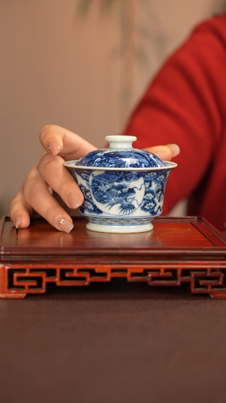 【闪购商品】盖碗刘建锋窑景德镇纯手工陶瓷瓷瓷瓷-