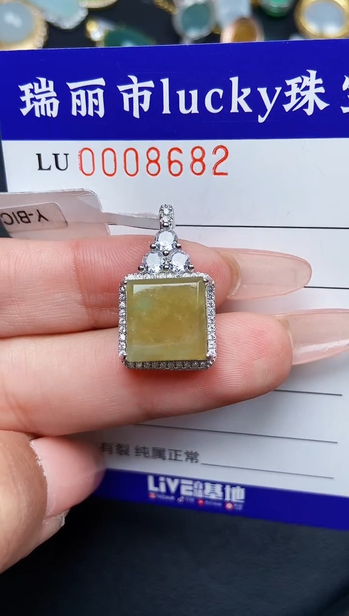 【闪购商品】翡翠颈饰银S925镶嵌8682