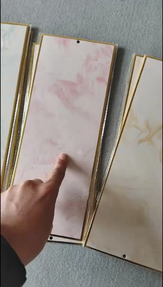 手工金边硬卡墨流宣10张
