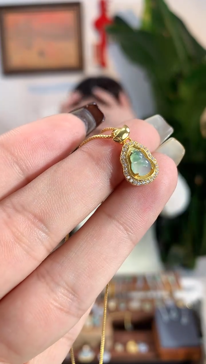 翡翠银S925镶嵌吊坠(不含链)吊坠